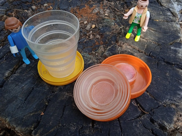Antiguos Vasos Telescópicos, Plegables (precio Por Los Dos) 0