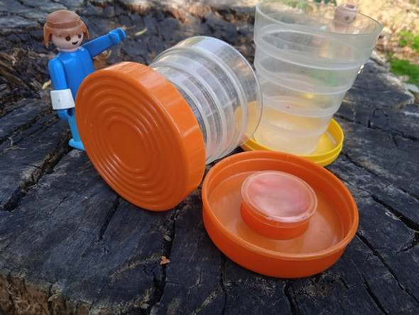 Antiguos Vasos Telescópicos, Plegables (precio Por Los Dos) 1