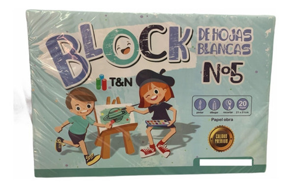 Block De 20 Hojas Blancas Nº 5 T&n 0