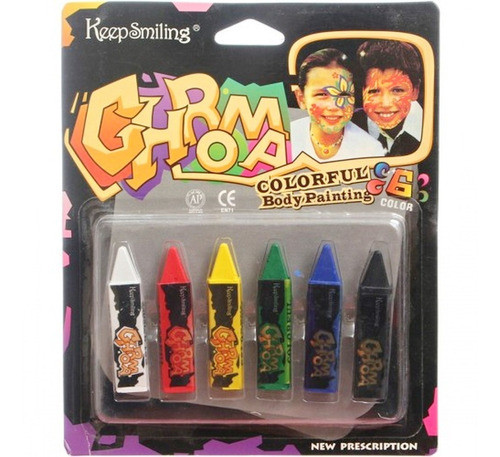 Maquillaje Artístico Infantil En Lápiz Crayón. 6 Colores 0