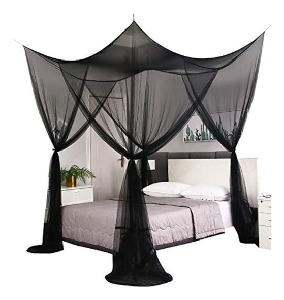 Ngersi 4 Corner Post Mosquito Net Canopy Bed Cortinas Para F 0