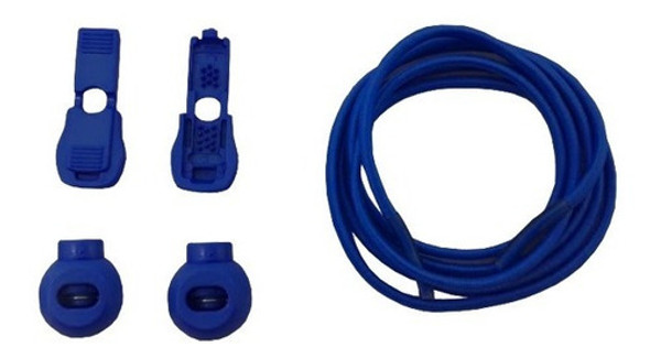 Cadarço Elástico Para Tênis - Corrida E Triathlon - Azul 1