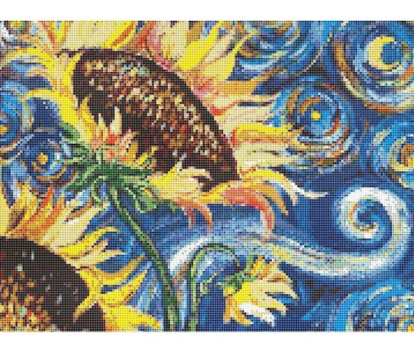 Pintura 5d Con Diamantes Girasol 1