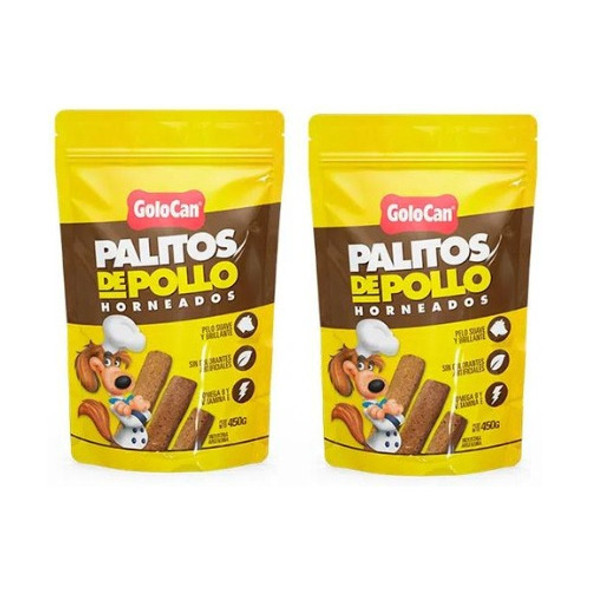Golosina Para Perros Palitos De Pollo 450 Gr X 2 U 0