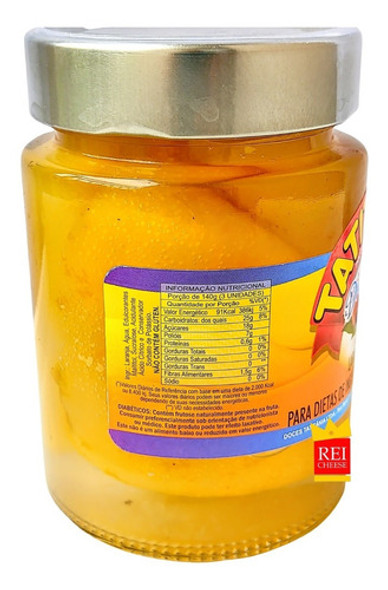 Doce De Pêssego Em Calda Diet 350g Tatitânia Kit 4 Unidades 1
