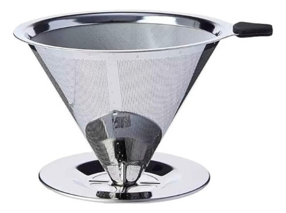 Filtro Coador De Cafe Inox Com Base Sem Uso De Papel 0