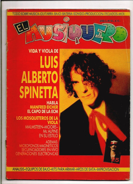 Revista El Musiquero N°25 Spinetta Malmsteen Moore Alpine B5 0