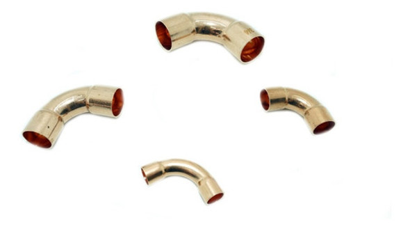 Curva De Cobre 1/4 Soldar X5 Unidades Refrigeración 0