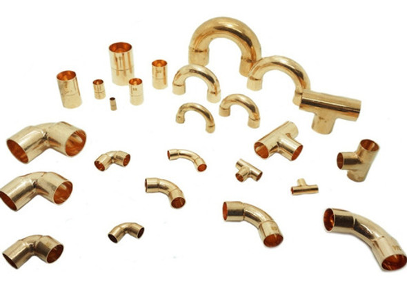 Curva De Cobre 1/4 Soldar X5 Unidades Refrigeración 1
