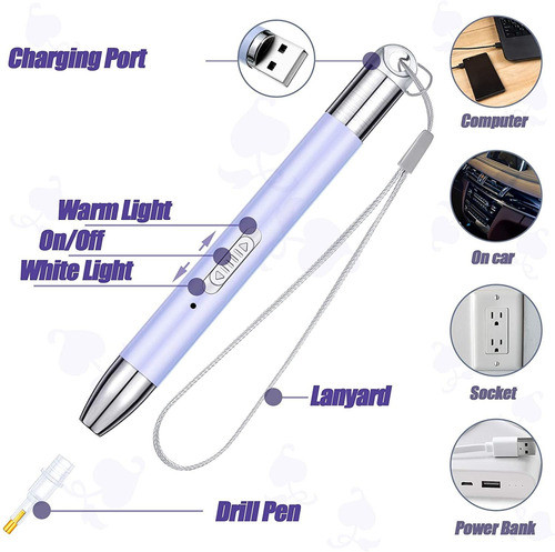 Kit De 15 Herramientas Para Pintura Con Diamantes 5d Led 1