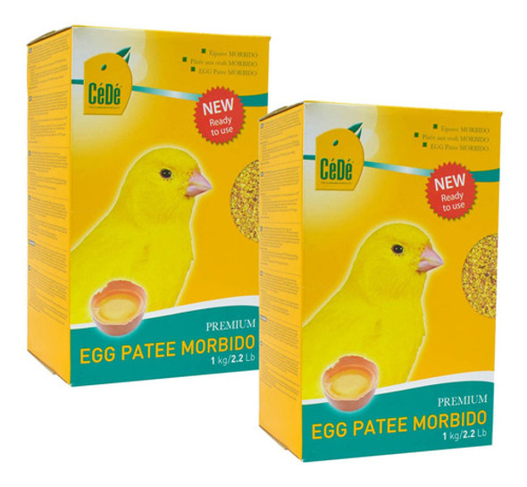 Kit 2 Cédé Farinhada Morbido Importada Com Mel Pássaros 1kg 0