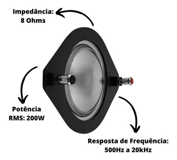 Reparo Driver Snake Sd 3100 Titânio Som 8 Ohms Paralelo 1