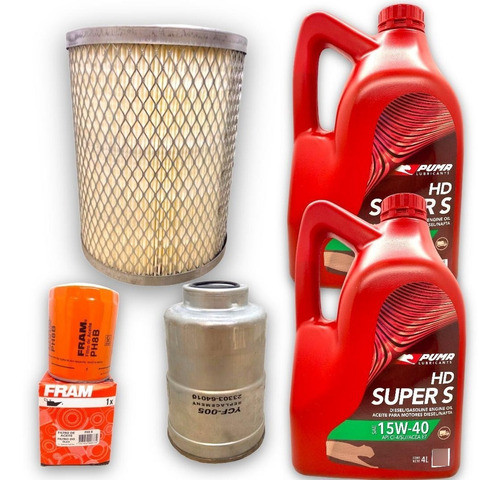 Kit Aceite Puma 15w40 Y 3 Filtros Toyota Hilux 2.2 2.4 2.8 0