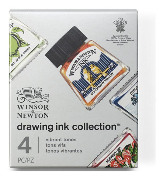 Kit Tinta Desenho Winsor Newton 14ml Tons Vibrantes 4 Cores 0 Kit Tinta Desenho Winsor Newton 14ml Tons Vibrantes 4 Cores 0