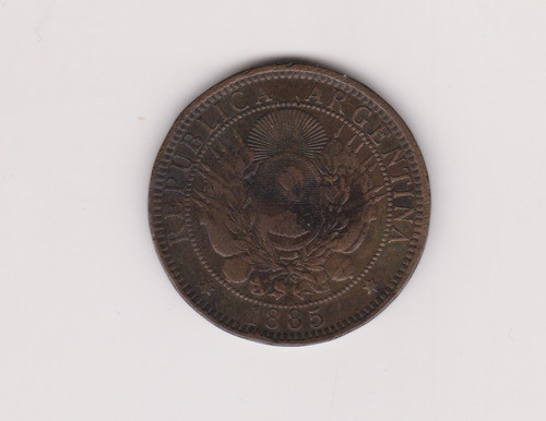 Moneda Argentina 2 Centavos Año 1885 Bueno + 0