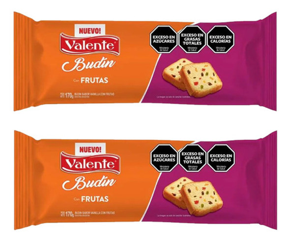 Budín Valente C/frutas 170gr Pack X 2un - Cioccolato Tienda 0
