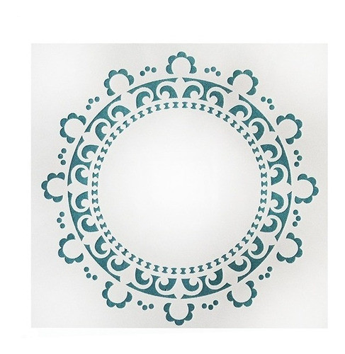 Stencil Decorativo Apto Pintura Masa Y Tintas Mandala 08 0