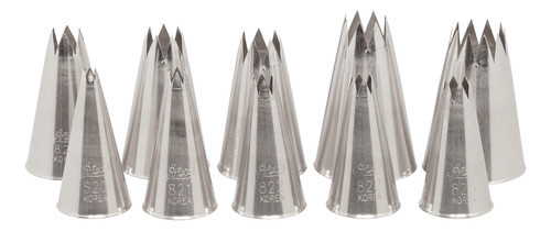 Ateco 830 Open Star Tube Set 0