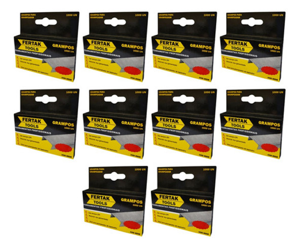 Grampos 14mm Tipo Reto P/ Grampeador De Pressão Com 10000 Un 0