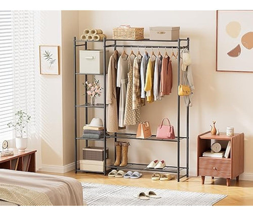 Armario, Perchero Portátil Con Estantes De 4 1