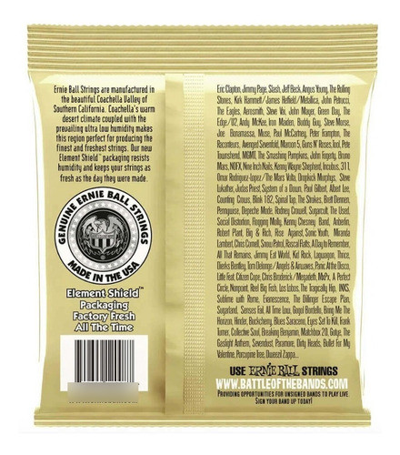 Corda Violão Ernie Ball Bronze 80/20 Earthwood Rock 2008 1