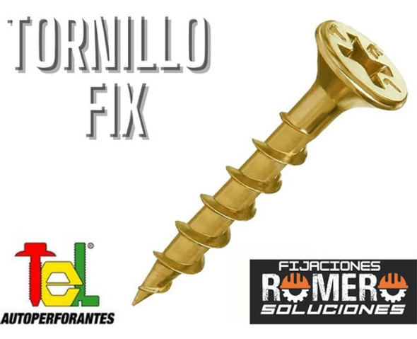 Tornillos Autoperforantes Tel Para Madera 3.8 X 32mm X 500 1