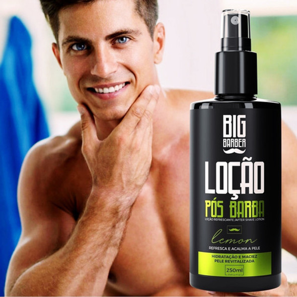 Loção Pós Barba Big Barber 250ml Lemon Previne Irritações 1