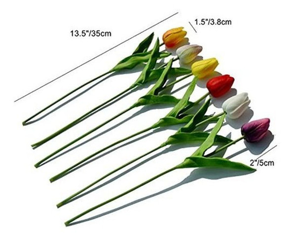 Flores Artificiales 20 Tulipanes Hogar Fiesta Deco - Mcolor 1