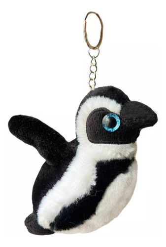 Llavero Pingüino Magallánico De Peluche Con Ojos Brillosos 0