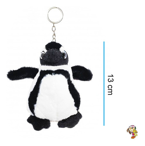 Llavero Pingüino Magallánico De Peluche Con Ojos Brillosos 1