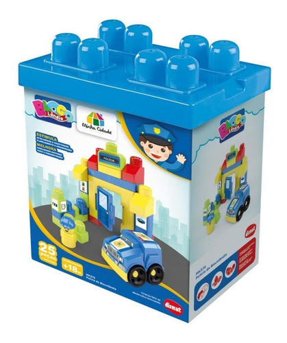 Brinquedo Para Montar Policia Da Blocolandia 1