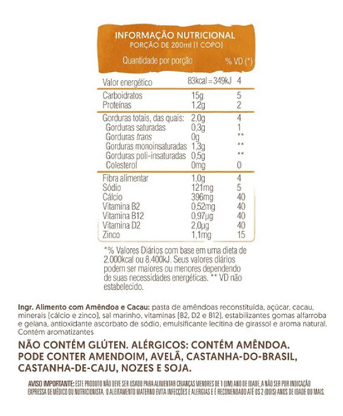 Beb Vegetal Silk Amendoa E Cacau 1lt 100% Vegetal - Unitário 1