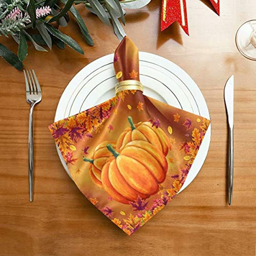 Pfrewn Servilletas De Tela De Hoja De Arce De Calabaza De Ot 1