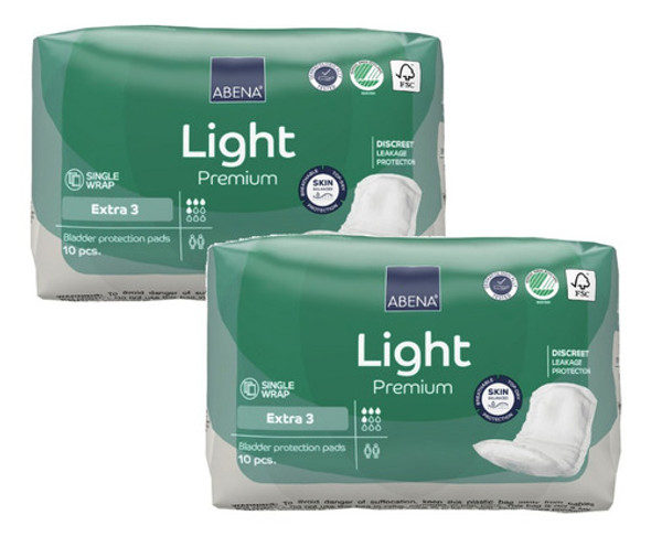 Kit Absorvente Feminino Abena Light Premium Extra 3 0