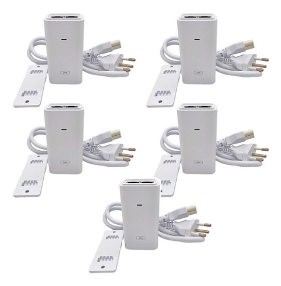 5x Ubiquiti Injetor Giga Poe-24-12w 24v Fonte Uap-ac-lite Br 0