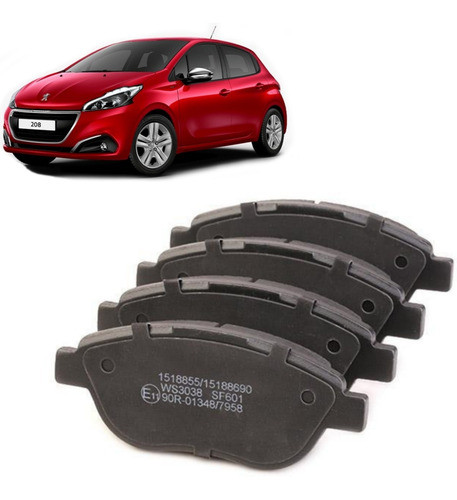 Pastillas De Freno Para Peugeot 208 (amlat) Delantera 0