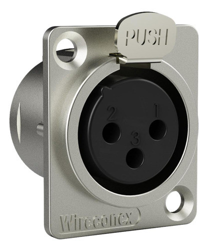 Kit 40 Conectores Xlr Fêmea 3p Para Painel Medusa Wireconex 1