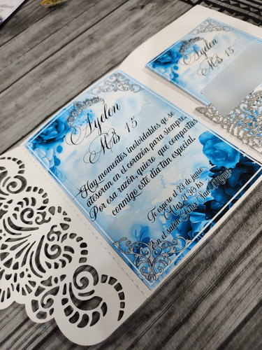 Tarjetas De Invitacion Caladas 15 Años, Bodas X15 1