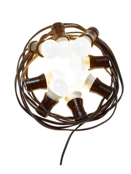20m Guirnalda Luz Cálidas Led Opal 3w Bar Exterior Vintage 1