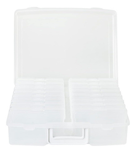 Caja De Fotos Blanca Con Asa, 10x15cm, 16 Compartimientos 0