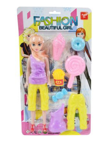 Muñeca Fashion Con Accesorios 8 Piezas En Blister - 53593 0