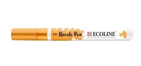Brushpen Ecoline Talens Amarillo Ocre Oro 231 - Mosca 0