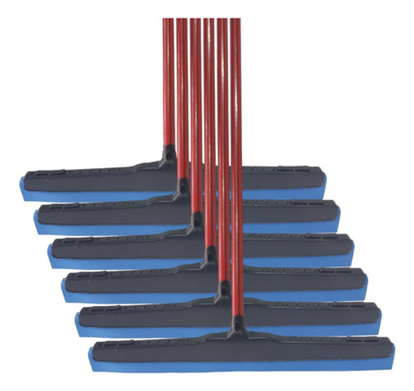 Kit Com 6 Rodo De Plástico 60cm Com Cabo 1,2m Plastificado 0