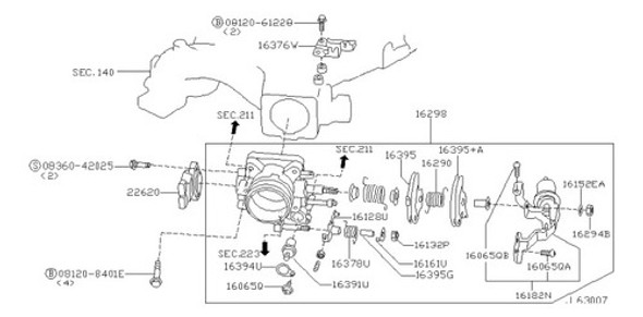 Sensor Tps Posicion De Mariposa Nissan Pathfinder 3.3 V6 1