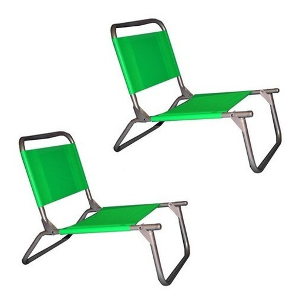 2 Sillas Playeras Ideal Playa Jardin O Camping Muy Comoda 1