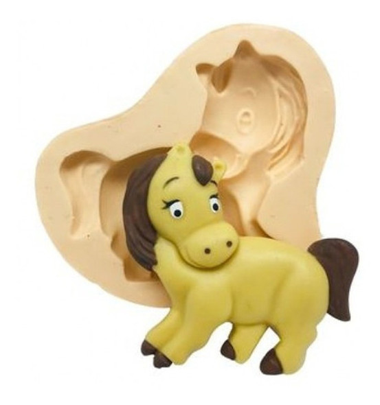 Molde De Silicone Ponei Cavalo Para Decorar 0