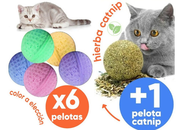 Juguetes Pelotas Gatos Gatitos Colores Diversion Espuma X 6 1
