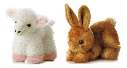 Aurora Plush 8  Mini Flopsies Bundle, Bitty Bunny & Lana Lam 0