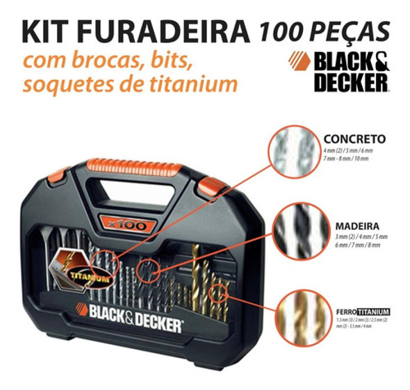 Kit Presente Estojo Jogo De Ferramentas Black&decker-envio J 1