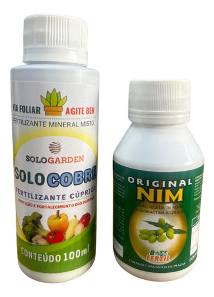 Kit Controle Praga Fungicida Natural Cobre 100ml+neem 100ml 0